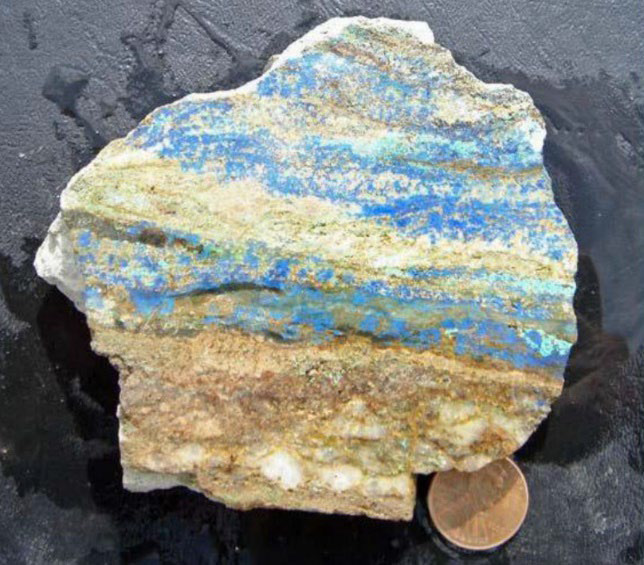 Azurite And Malachite Mineralization From The Yuma Mine Adit